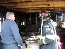 Investigation of burned building