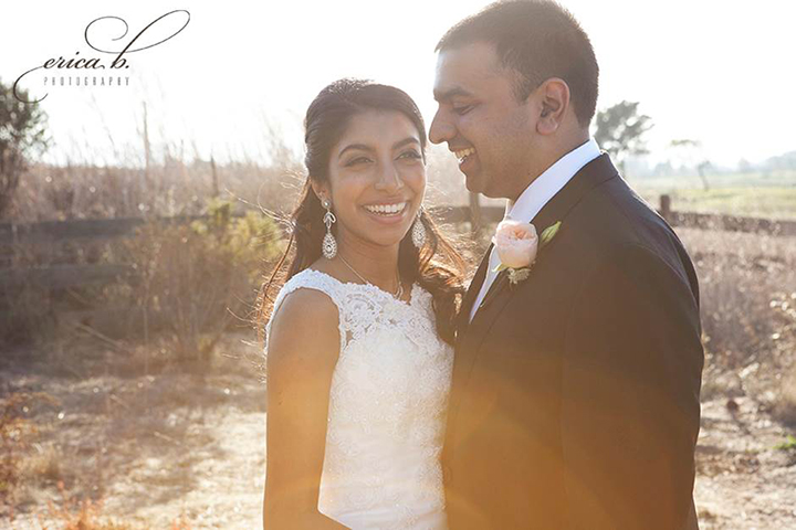 A couple on their wedding day - Photo by Erica B. Photography