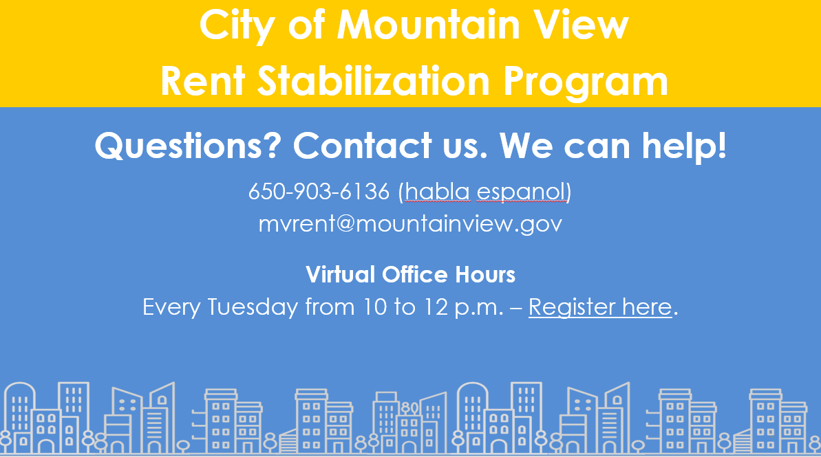 Rent Stabilization Program Contact Information with link to Office Hours Registration