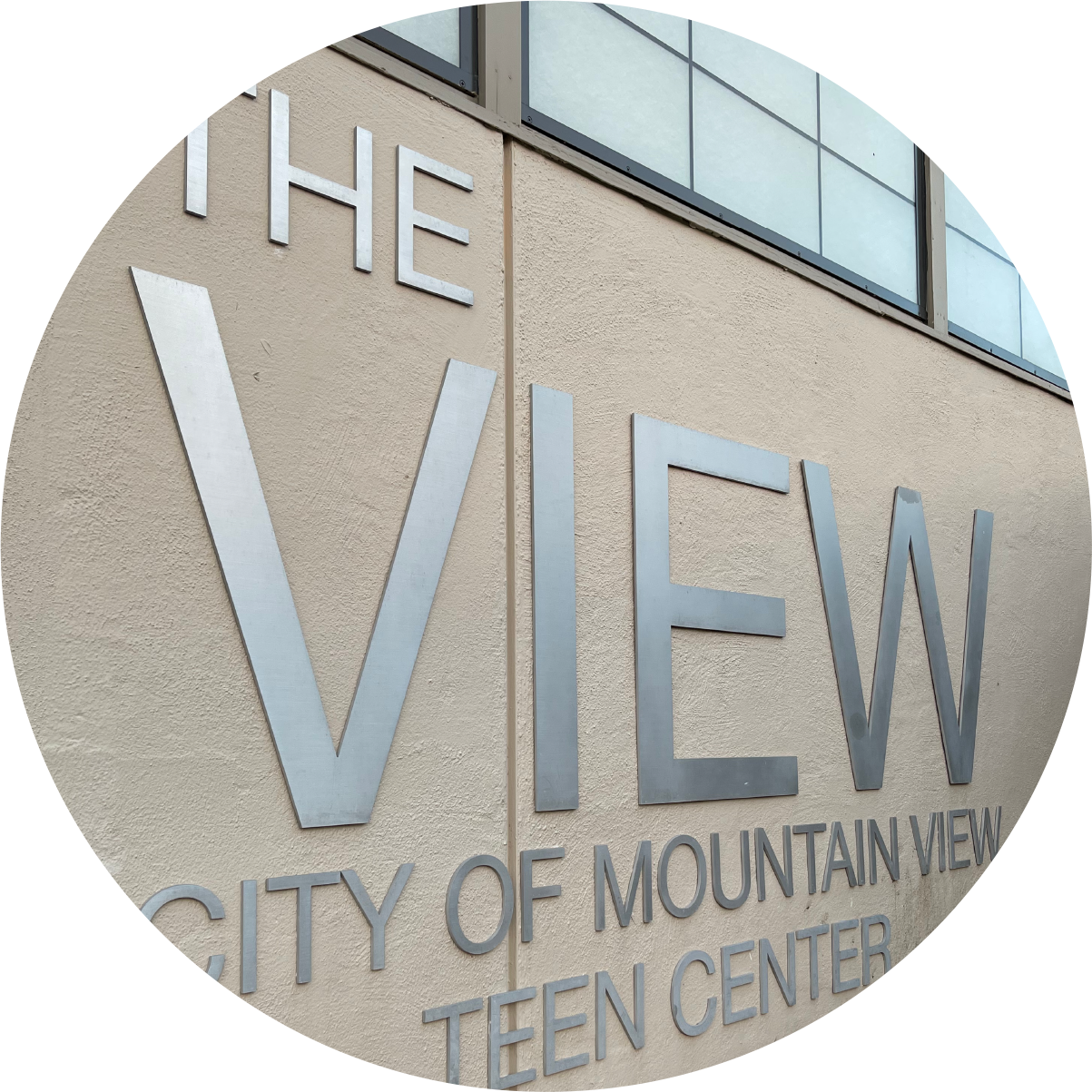 sign on building the view teen center