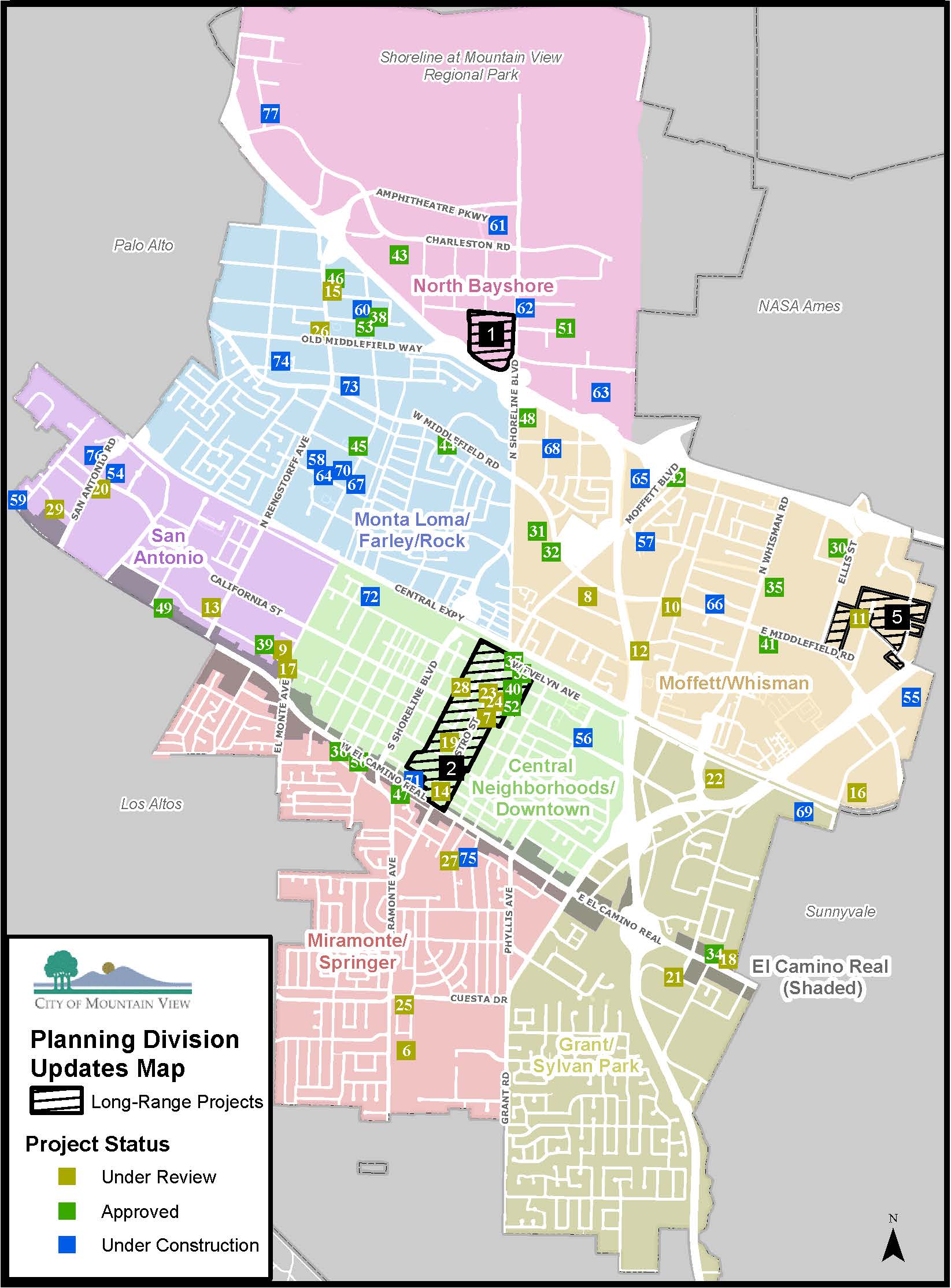 Planning Division Update Map